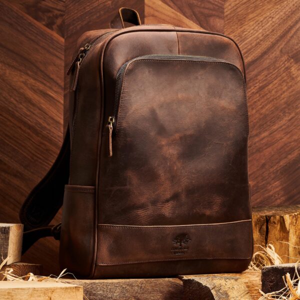 Leather Rucksack With Laptop, Tablet And Phone Storage / Genuine Leather Backpack / Vintage Men's And Women's Rucksack / Shoulder Rucksack