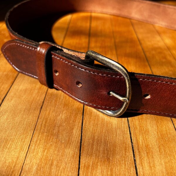 Handmade Brown Leather Belt