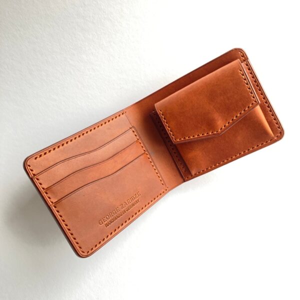 Handmade Italian Leather Bifold Wallet With Coin Pocket – Personalized