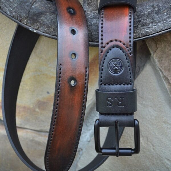 Personalised Men's Leather Belt, Black Belt, Mens Belt Gifts For Him, Anniversary Gift, Father's Day Gift , Personalized Belt, Vintage Belt