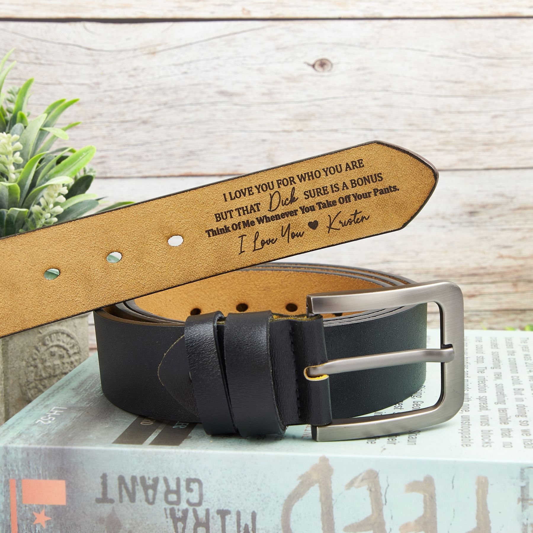 Custom Leather Belt For Daddy,Valentines Gift For Him，Unique Gift For Husband,Valentines Gift For Boyfriend,Personalized Men's Belt