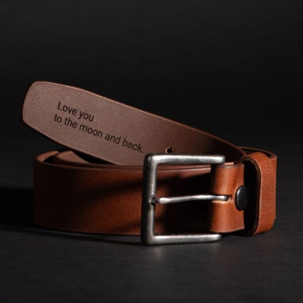 Custom Engraved Leather Belt, Personalized Message Leather Belt For Men, Men's Gift, Grooms Men Gift, Gift For Him, Gift For Dad