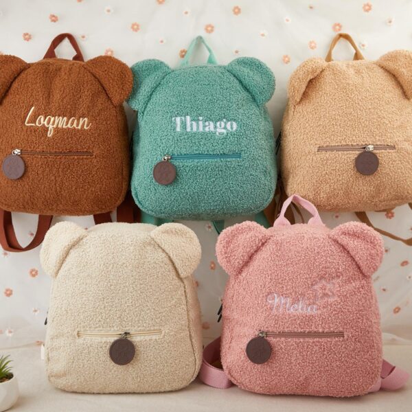 Personalized Teddy Bear Backpack, Toddler Backpack, Kids Backpack With Name, Kids Embroidered Teddy Bear Backpack, Custom Name Backpack