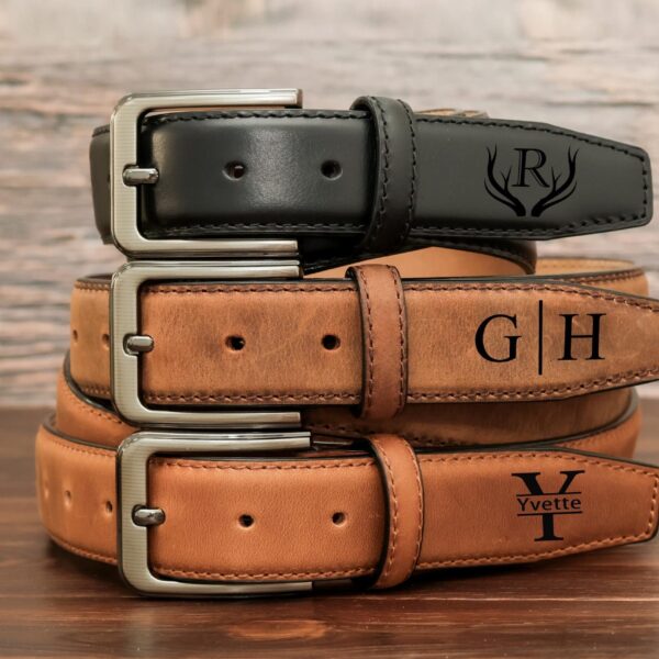 Handmade Personalized Belt – Engraved Belt – Valentine's Day Gift – Genuine Leather – Anniversary Gift – Gift For Boyfriend