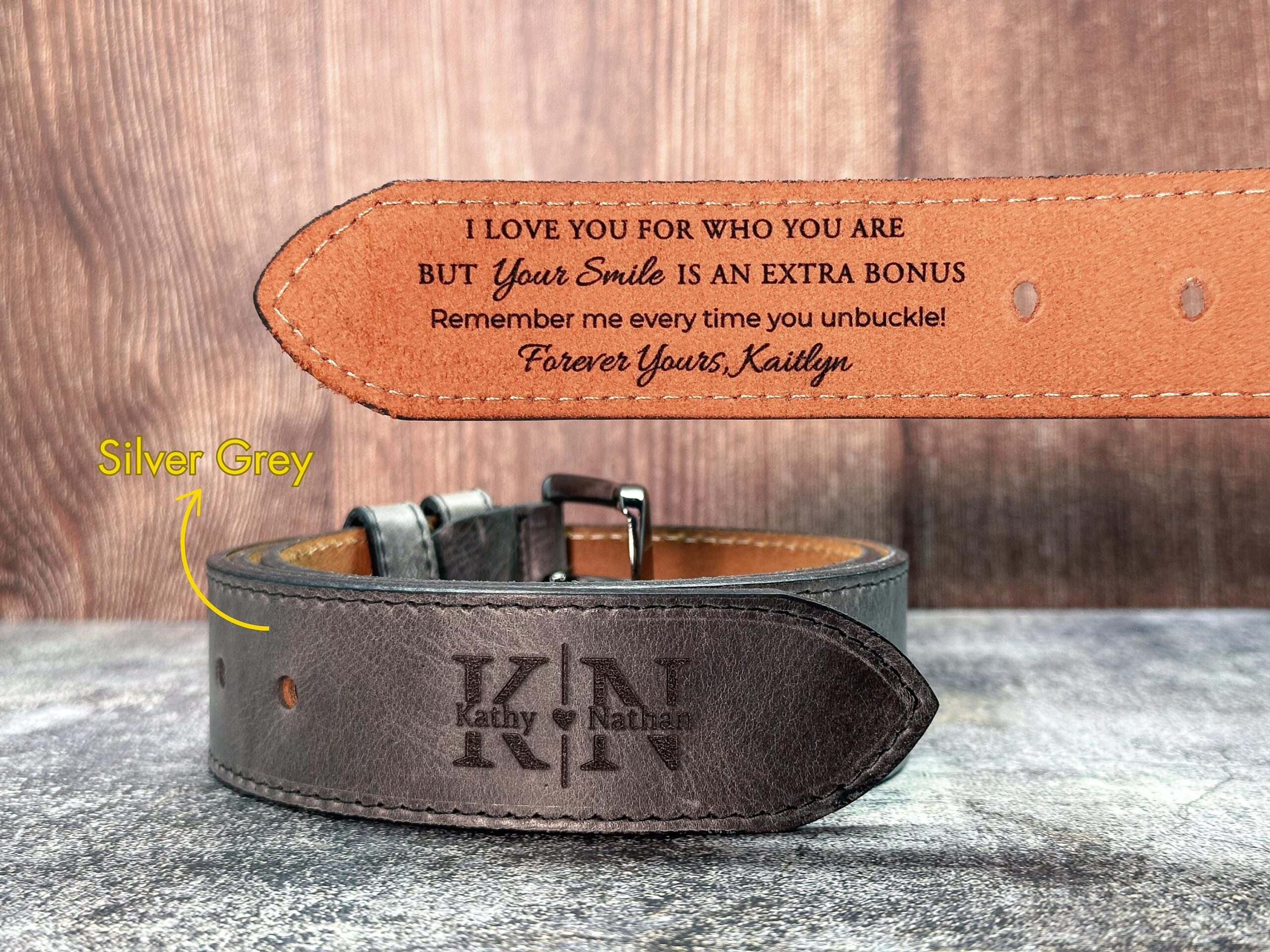 Funny Gift for Men, Valentines Gift, Custom Engraved Leather Belt for Husband, Personalized Leather Belt, Valentines Gift, Anniversary Gift - Image 9