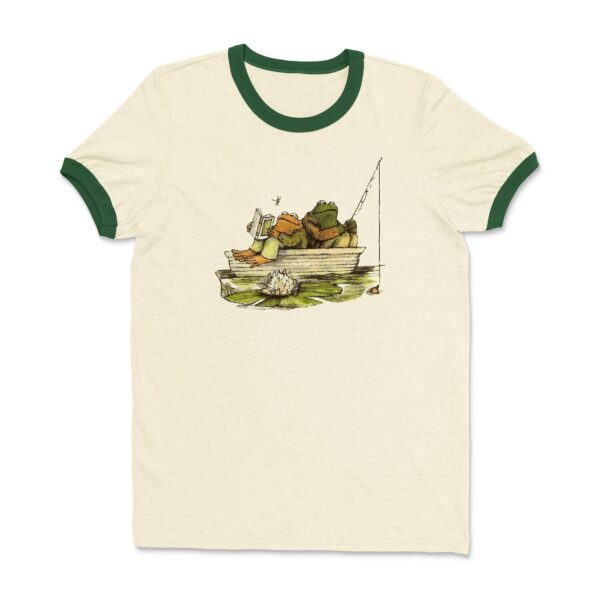 Frog And Toad Ringer Tee: Retro 90s Graphic, Soft Cotton Unisex Fit