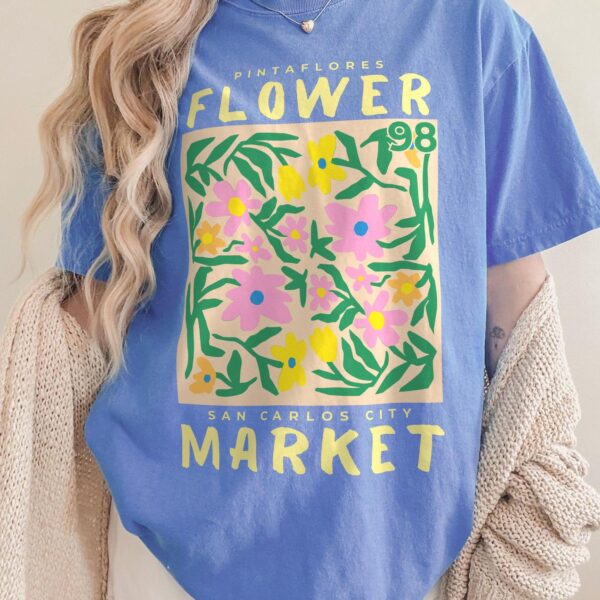 Boho Floral Comfort Colors Shirt: Pintaflores Flower Market Tee