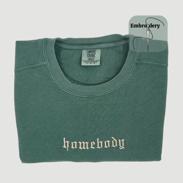 Comfort Colors Custom Embroidered Sweatshirt, Custom Text Sweatshirt, Cozy Varsity Outfit, Custom Logo Embroidery, Gifts For Couple