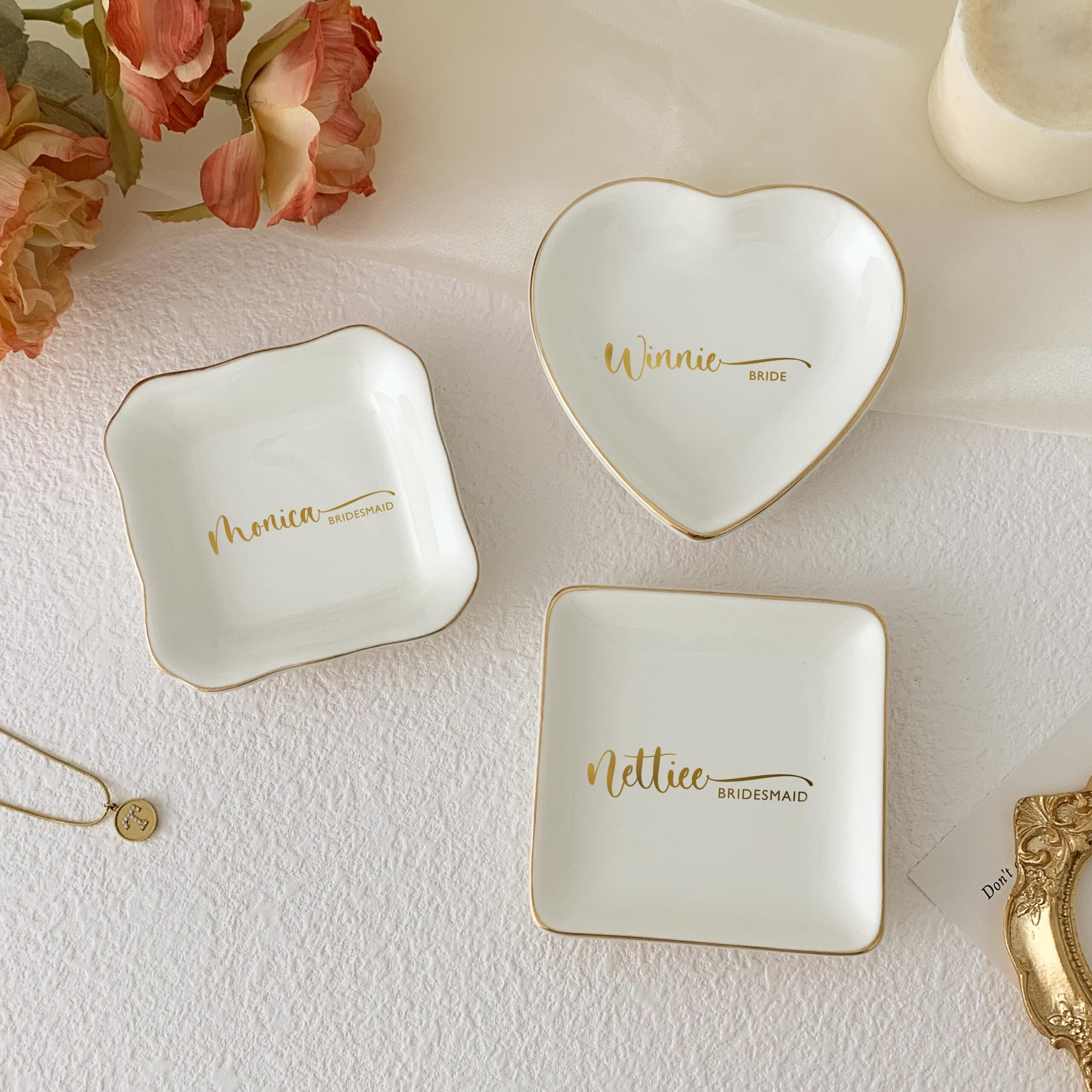 Personalised Birth Flower Trinket Dish/ Custom Watercolor Flower Ring Dish/ Christmas Gifts/ Wedding Bridesmaid Gift/ Birthday Jewelry Dish - Image 9