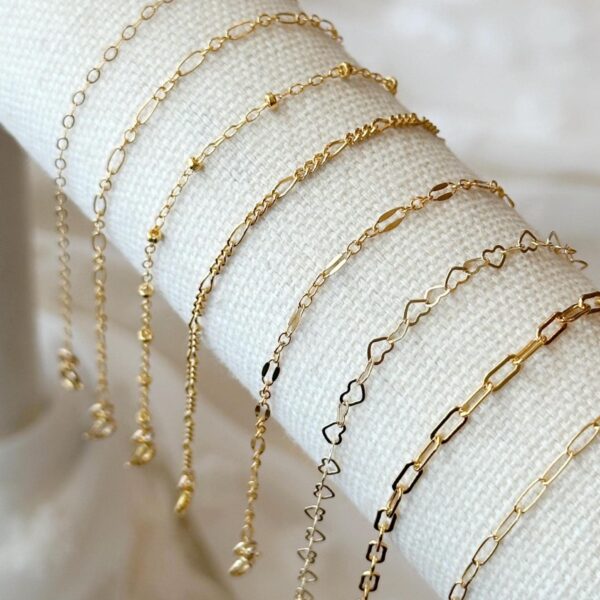 14K Gold Filled Dainty Chain & Link Bracelets, Gold Layering Bracelet, Delicate Bracelet, Minimalist Jewelry, Gifts For Her