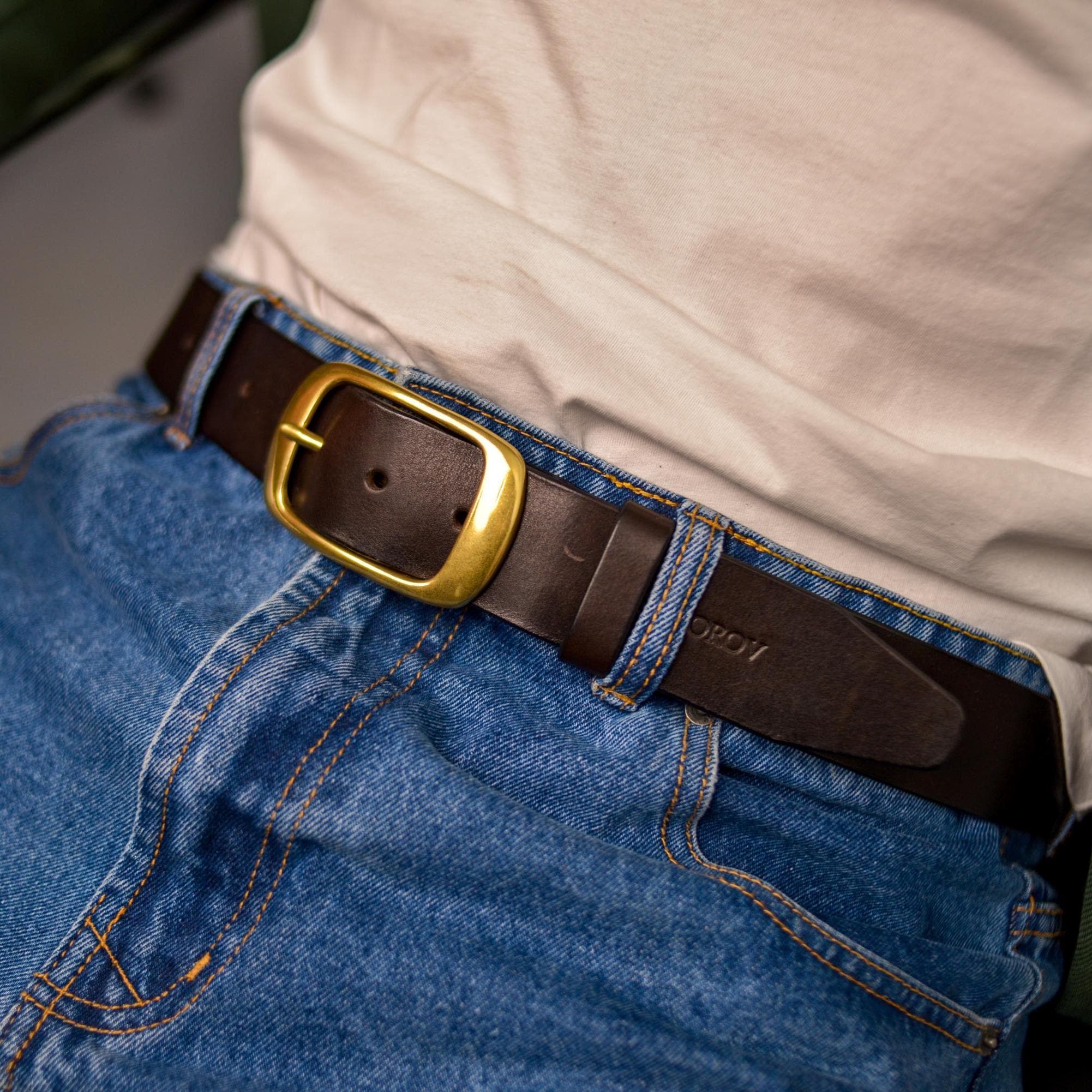 Handmade Brown Full Grain Leather Belt – Minimalist Style, Everyday Wear - Image 6